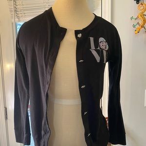 A cute playful black cardigan